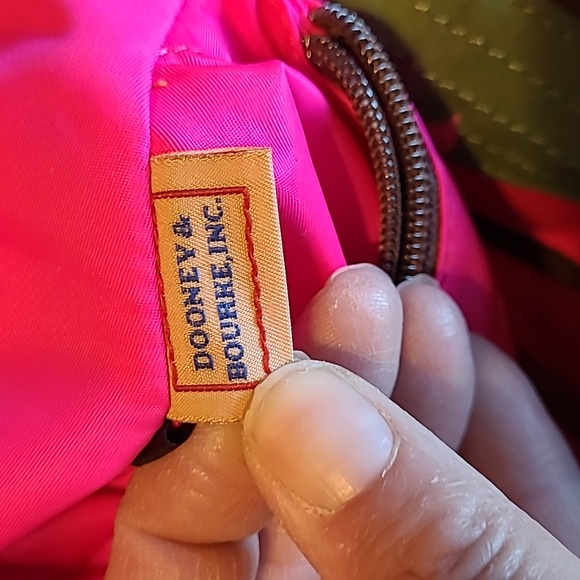 Dooney & Bourke-Green and Pink Vintage Purse Pre-loved. - Picture 14 of 16
